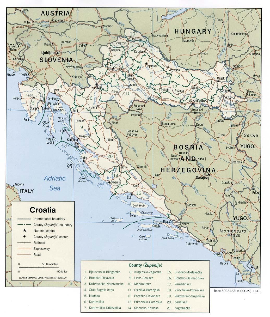 croata marinas mapa