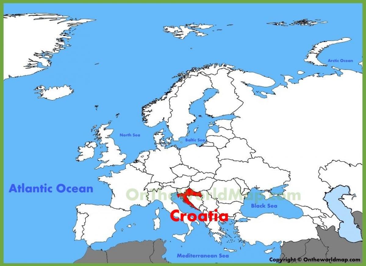 croacia ubicación en el mapa del mundo
