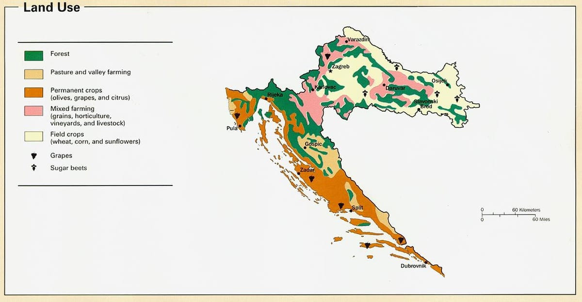 mapa de croacia climático