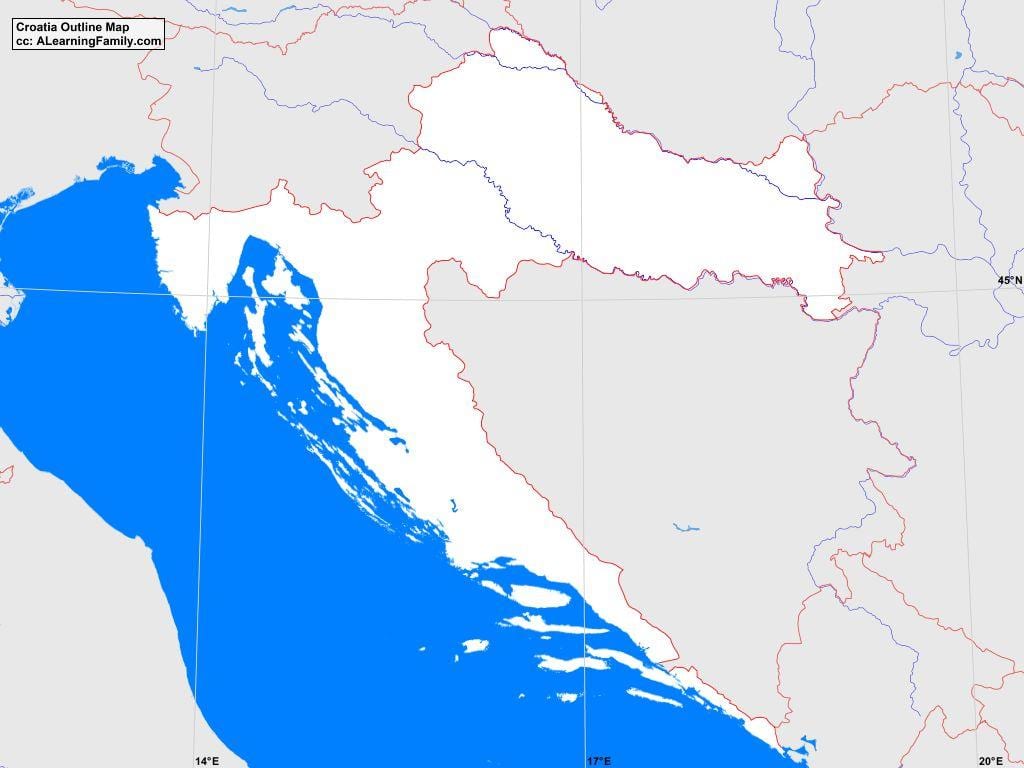esquema del mapa de croacia