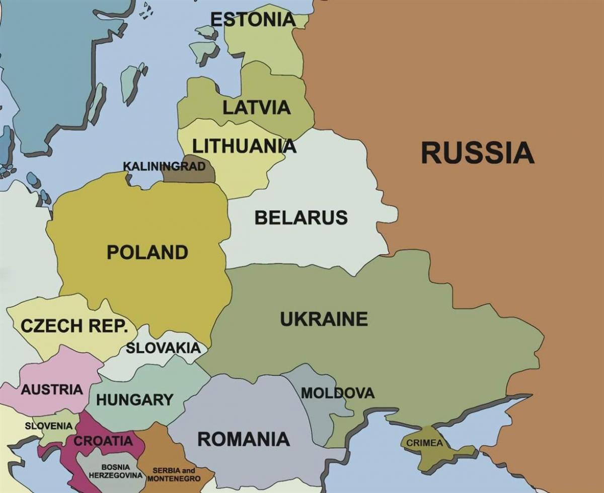 mapa de croacia y los países vecinos