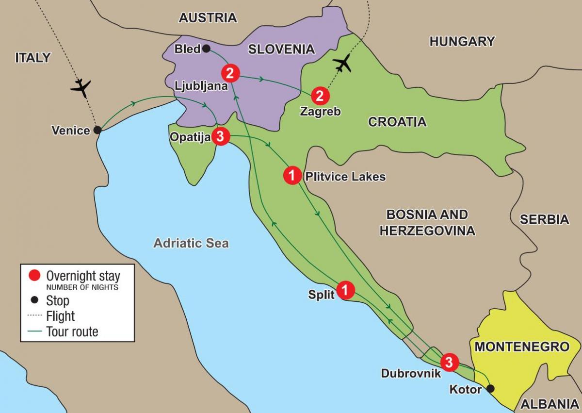 mapa de la ciudad de opatija, croacia