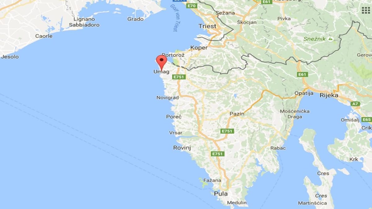 mapa de umag, croacia
