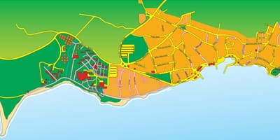 Mapa de brac, croacia