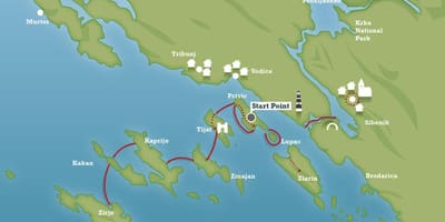 De la costa adriática de croacia mapa