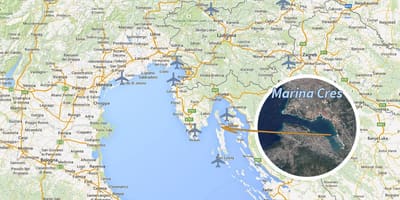 Cres mapa de croacia