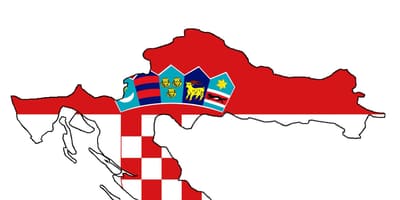 Croacia mapa de la bandera