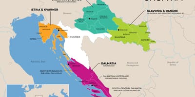 Mapa de croacia bodegas