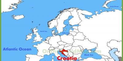 Croacia ubicación en el mapa del mundo