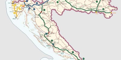 El croata autopistas mapa