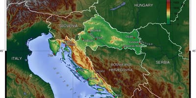 Croacia geografía mapa
