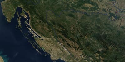 Mapa de croacia satélite