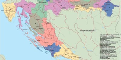 Mapa de croacia mapa vectorial
