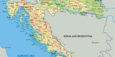 Croacia en el mapa