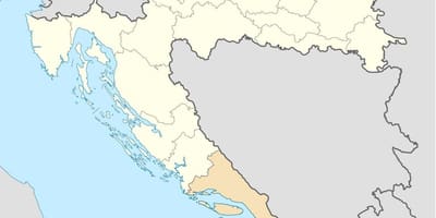 Mapa de dalmacia, croacia 