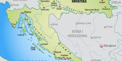El norte de croacia mapa