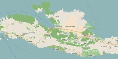 Mapa de la isla de hvar, croacia