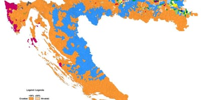 Mapa de mapa étnico de croacia