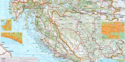 La Capital de croacia mapa