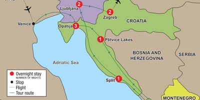 Mapa de la ciudad de opatija, croacia