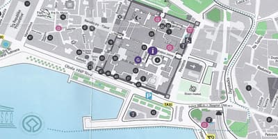 Mapa de calle de split, croacia