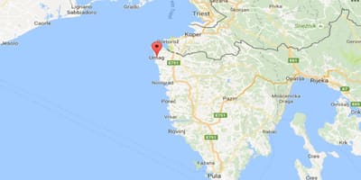 Mapa de umag, croacia