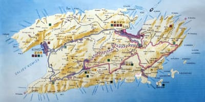 Mapa vis croacia